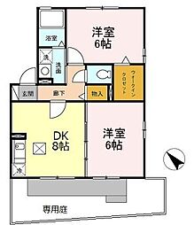 リラッサンテ2 2DKの間取図画像