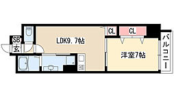 カスタリア新栄2 1LDKの間取図画像