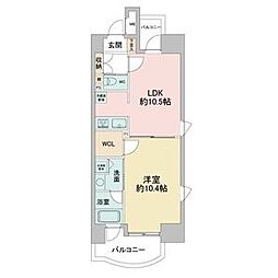 さくらHills名駅NORTH 1LDKの間取図画像
