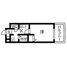ワピタ名駅 1Kの間取図画像