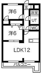 グランドメゾン新池 2LDKの間取図画像