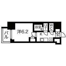 メイクスWアート浅間町 1Kの間取図画像
