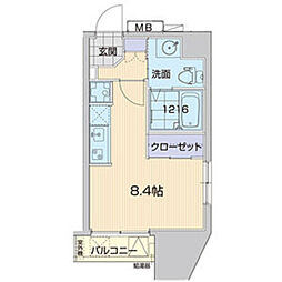 ライブコート丸の内 ワンルームの間取図画像