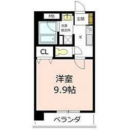 CherrySuite 1Kの間取図画像