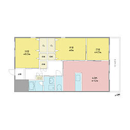 スタイラス 3LDKの間取図画像