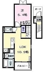 クレメントハウス 1LDKの間取図画像