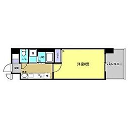 リアライズ記念橋 1Kの間取図画像