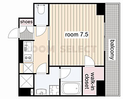ディアレイシャス大須赤門通本町 1Kの間取図画像