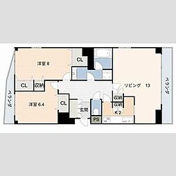 アビタシオン泉 2LDKの間取図画像