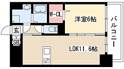 グランツ泉 1LDKの間取図画像