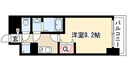 グレイス大須 1Kの間取図画像