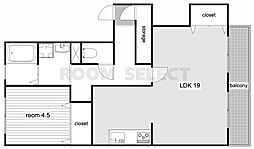 由池マンション 1LDKの間取図画像
