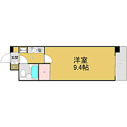 フィオーレ古出来 1Kの間取図画像