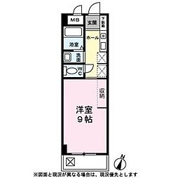 シフォン日和 ワンルームの間取図画像