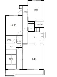 第2有第マンション 3LDKの間取図画像