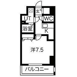 エスリード大須デュオ 1Kの間取図画像