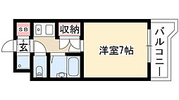 マインド覚王山 1Kの間取図画像
