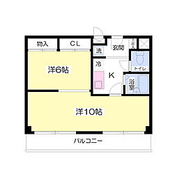 ディオケネス 2Kの間取図画像