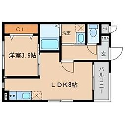 MoveSannoeast 1LDKの間取図画像
