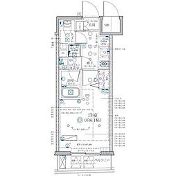 ディアレイシャス東別院 1Kの間取図画像