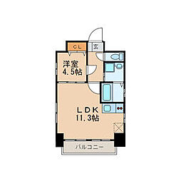 名駅コートナゴノ 1LDKの間取図画像