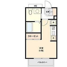 ライブコート丸の内 ワンルームの間取図画像
