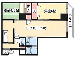 アビタマルフク 2LDKの間取図画像