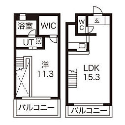 エルブ入船 1LDKの間取図画像