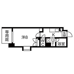 シテイライフ望が丘 1Kの間取図画像