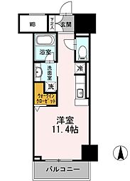 御幸レジデンス丸の内 ワンルームの間取図画像