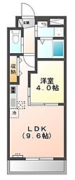 ストリング 1LDKの間取図画像