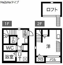 フォレストヒルズ 1Kの間取図画像