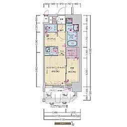 プレサンスNAGOYA覚王山 1LDKの間取図画像