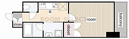 レジディア鶴舞 1Kの間取図画像