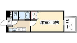 PartirIMAIKEANNEX 1Kの間取図画像