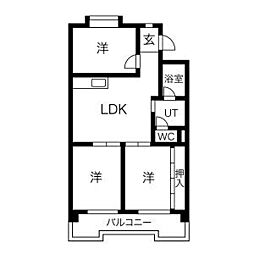 グレースメゾンムラセ 2LDKの間取図画像