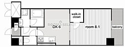 プライムローズ 1DKの間取図画像
