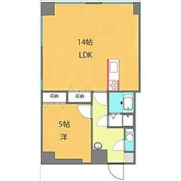SLR吹上 1LDKの間取図画像