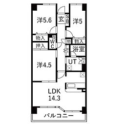 グラン・コート白川公園 3LDKの間取図画像
