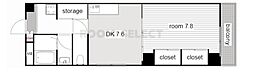 センチュリーパーク八熊 1DKの間取図画像