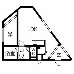 吹上ラファイエット 1LDKの間取図画像