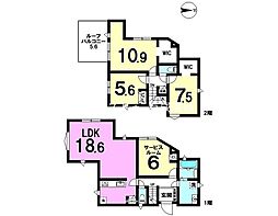 新築戸建 　松戸市松戸新田　全10区画 3SLDKの間取り
