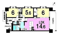 コニファーコート金町 3LDKの間取図画像