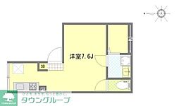 アピチェ大森 4階ワンルームの間取り