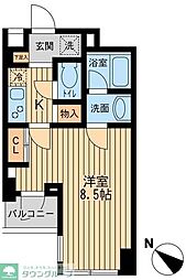ユニフォート目黒中町 1階1Kの間取り