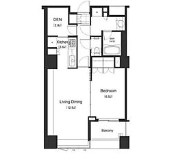 JR山手線 目黒駅 徒歩5分の賃貸マンション 6階1SLDKの間取り