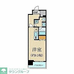 クリオ五反田 ワンルームの間取図画像