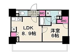 パークアクシス東陽町・親水公園 3階1LDKの間取り