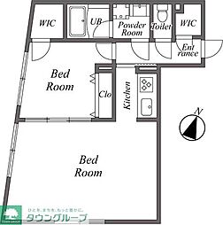 ARISTO目黒 3階1LDKの間取り