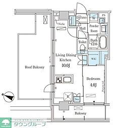 パークアクシス西馬込 501 5階1LDKの間取り